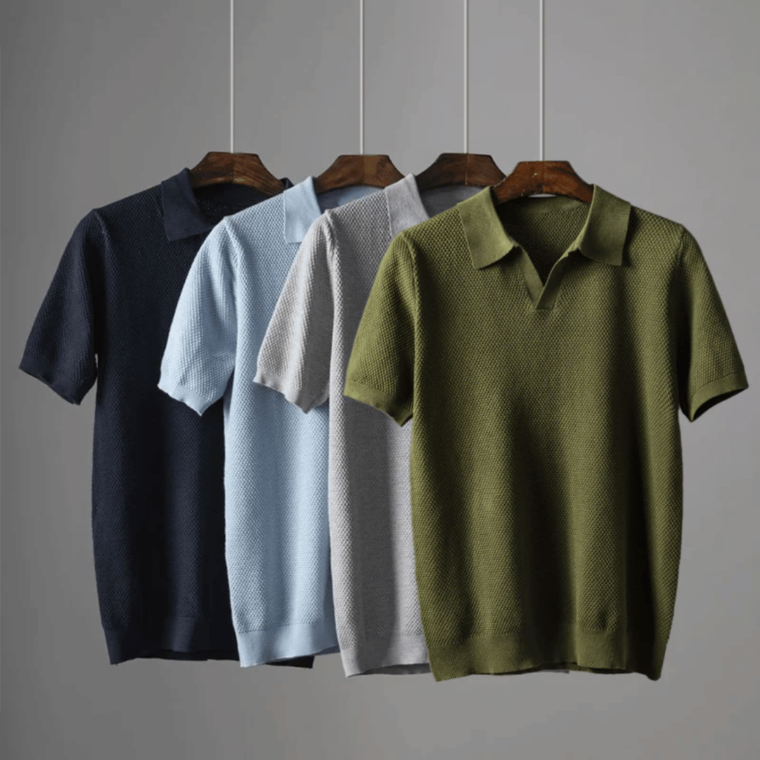 Men's Knit Polo Shirt | Breathable & Stylish