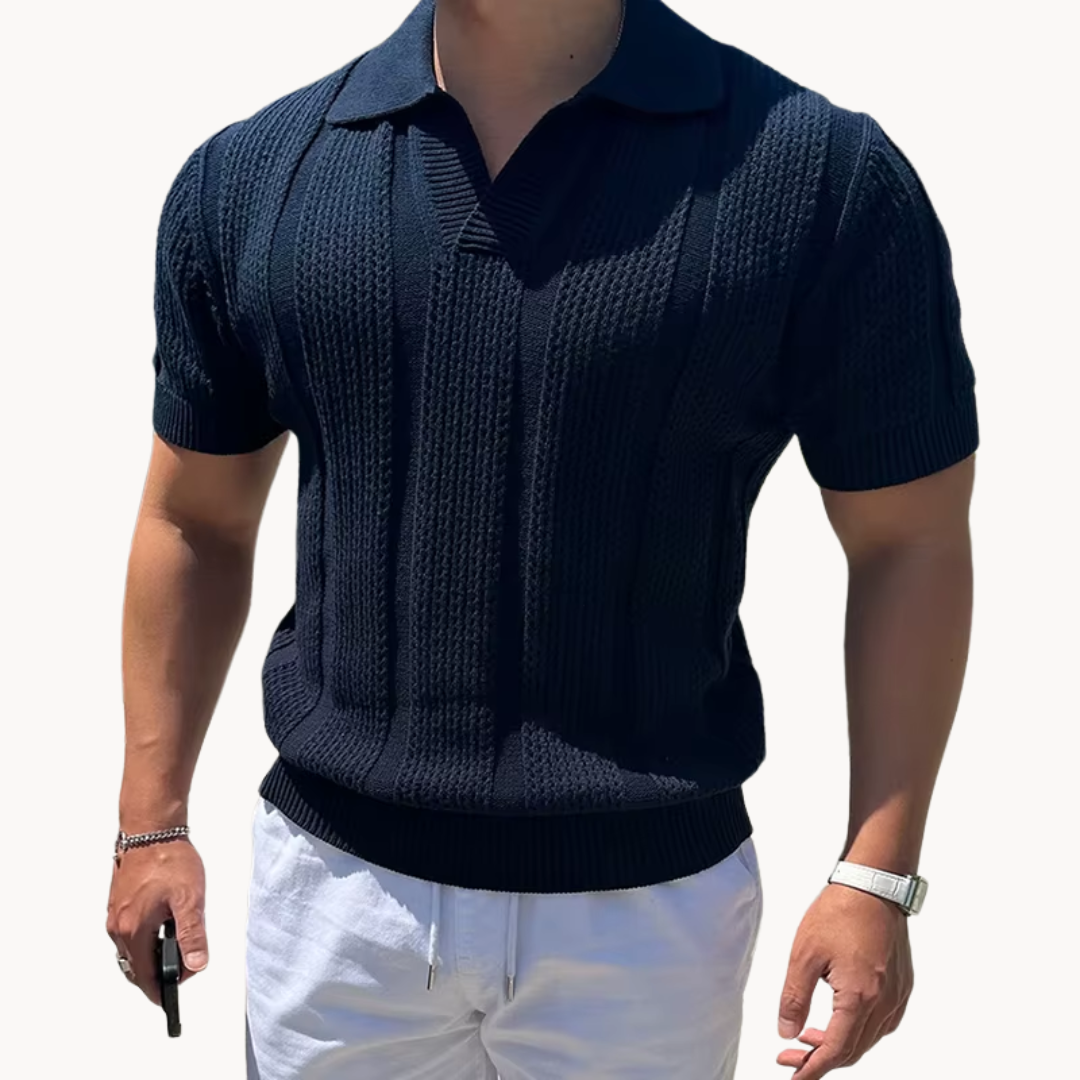 Aurel Open Collar Mesh Shirt